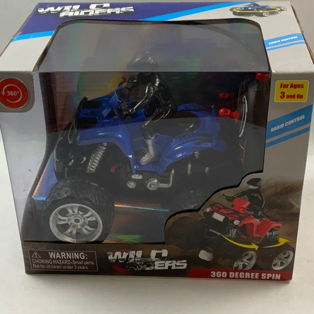 R/C Drift Atv with rider 360 Degree Spins, 1 Blue Brand New Toy  Ages 3 Up
